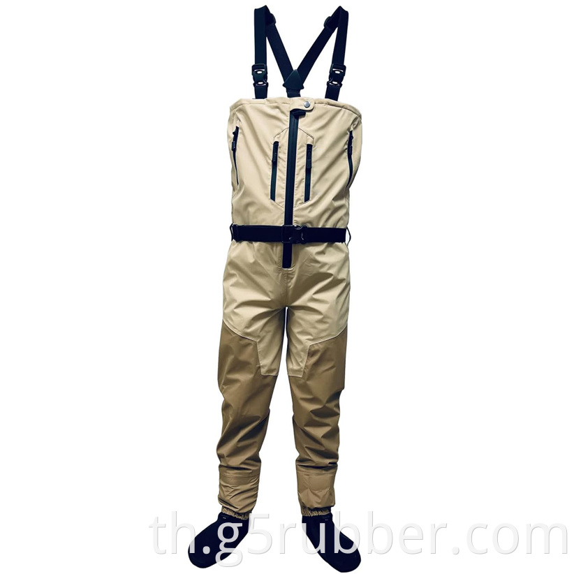 Zip Front Breathable Chest Fishing Waders Jpg